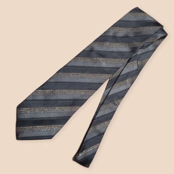Ermenegildo Zenga Tie Gray Gold Silver - Picture 2 of 7